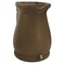 Brown Oak 65-Gallon Rain Barrel Plastic Urn with Planter Top Outdoor Water Storage Rodent Resistant